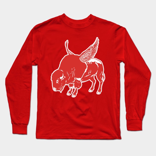 Buffalo Wings Hockey Team Long Sleeve T-Shirt by FantasySportsSpot